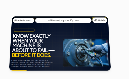 Phanbule Consulting industrial condition monitoring website preview