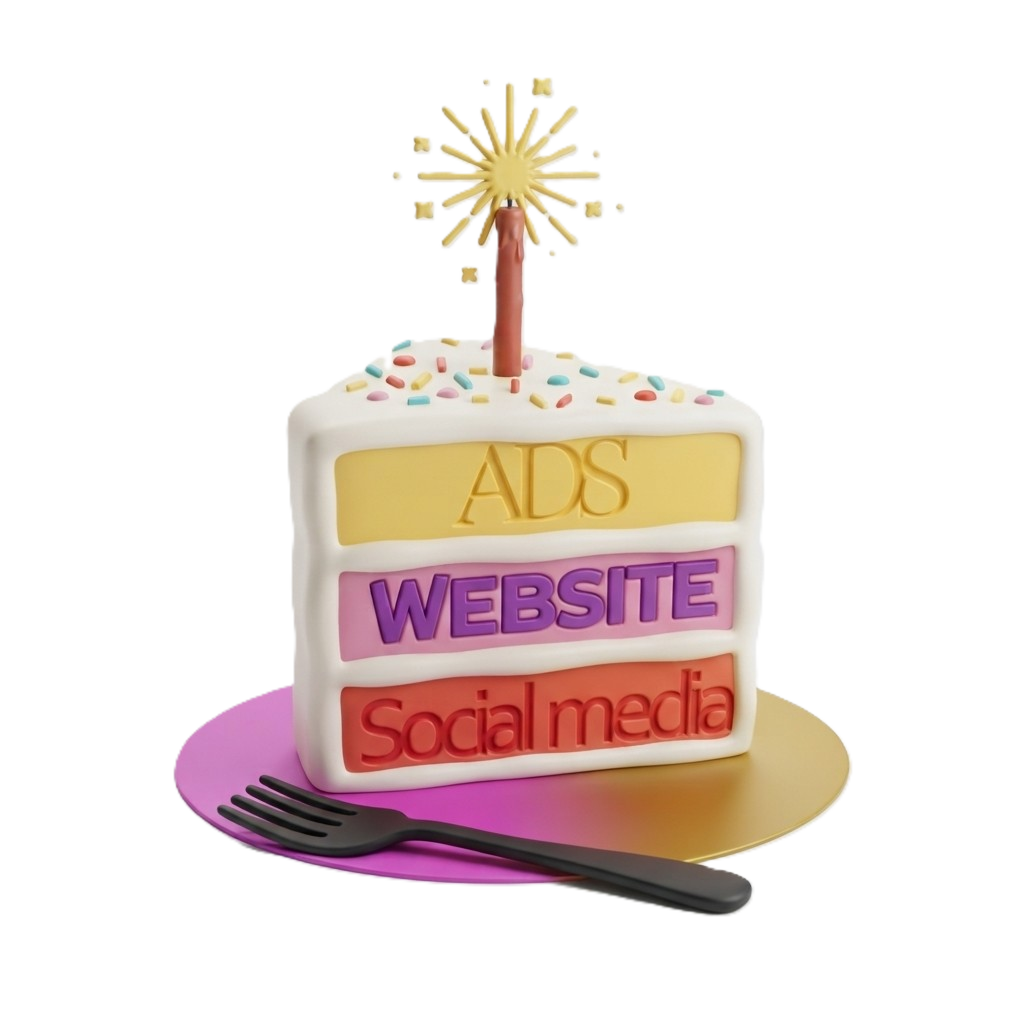 Cake tiers representing a custom marketing service stack by CHRONA STUDIOS, digital marketing for family-owned brick-and-mortar businesses