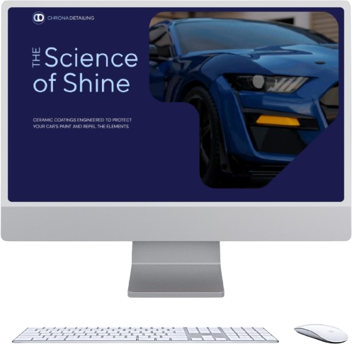 Website for Chrona Detailing on an iMac