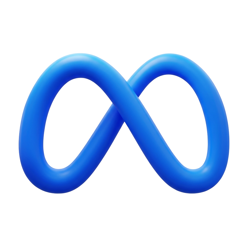 Meta logo for Facebook and Instagram ads by CHRONA STUDIOS, digital marketing for family-owned brick-and-mortar businesses